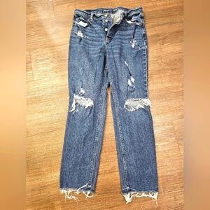Old Navy High Rise Slouchy Straight Distressed Jeans Size 6